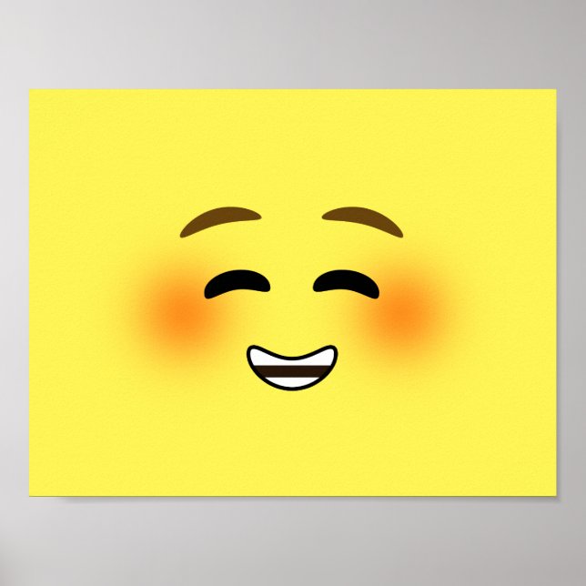 White Smiling Emoji Poster (Framsidan)