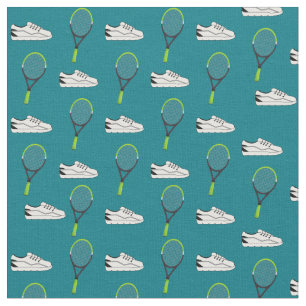 White Sneakers Shoes and Grönt Tennis Rackets Cool Tyg