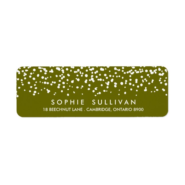 White Snö | Adressetikett för Gröntens Helgdag Returadress Etikett (Framsidan)