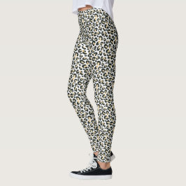 White Snö Leopard Print Leggings