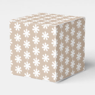 White snö star snöflingor mönster beige med gå presentaskar