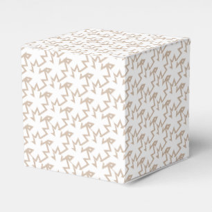White snö star snöflingor mönster beige med gå presentaskar