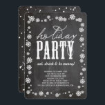 White Snöflingor Chalkboard Julfest Inbjudan<br><div class="desc">Designad av tjock*fa*tin. Enkel att anpassa med egen text,  bild eller bild. Kontakta tjock*fa*tin direkt om du vill ha anpassningsbar. Avgifter för anpassningsbar gäller. www.zazzle.com/fat_fa_tin www.zazzle.com/color_therapy www.zazzle.com/fatfatin_blue_knot www.zazzle.com/fatfatin_red_knot www.zazzle.com/fatfatin_mini_me www.zazzle.com/fatfatin_box www.zazzle.com/fatfatin_design www.zazzle.com/fatfatin_ink.</div>