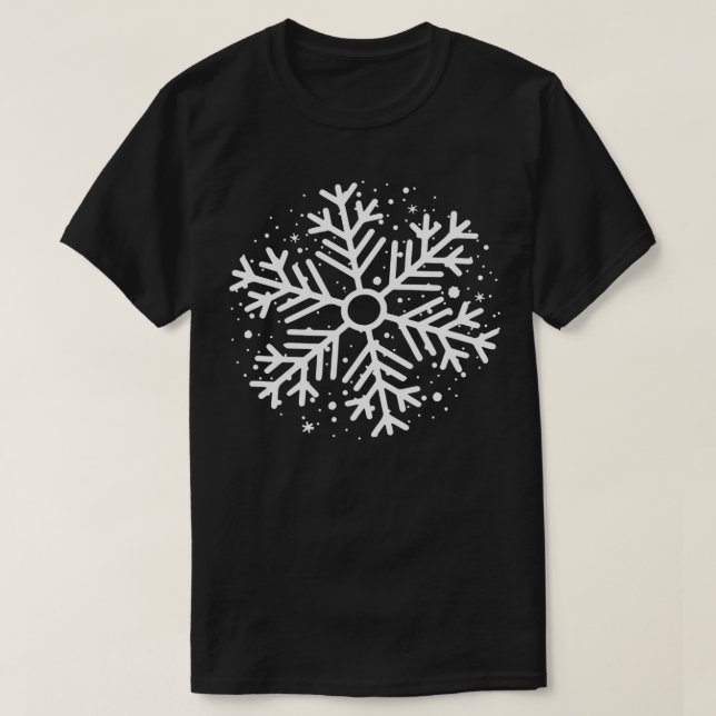 White Snöflingor God jul Costume T Shirt (Design framsida)