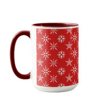 White Snöflingor med Red Background Anpassningsbar