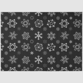 White Snöflingor på Black jul