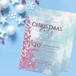 White Snöflingor på Light Blue Winter-jul Inbjudningar<br><div class="desc">Blev på en resa in i vintern med denna spännande inbjudan till julfest. Den stilla blåa bakgrunden, som framkallar lugnen om en fredlig vinter i himlar, är förskönad med snöflingor och lägger grunden för ett glädjande firande. Contemporaryn och den förfinade typografin ger en luft av elegans och gör dina gäster...</div>