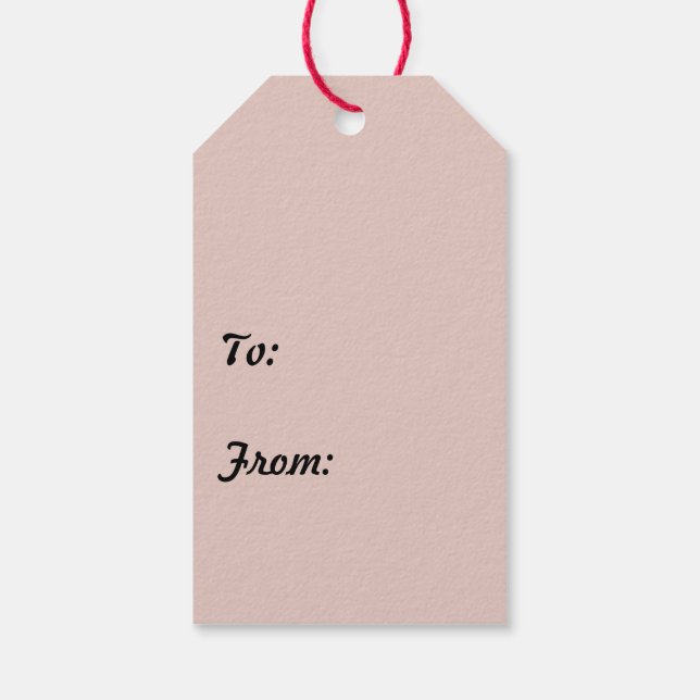 White Snöflingor Red Background Gift-Märkre Presentetikett (Baksidan)