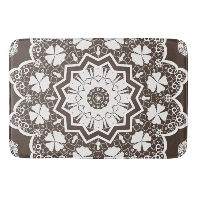 White snöre badrumsmatta (Framsidan)