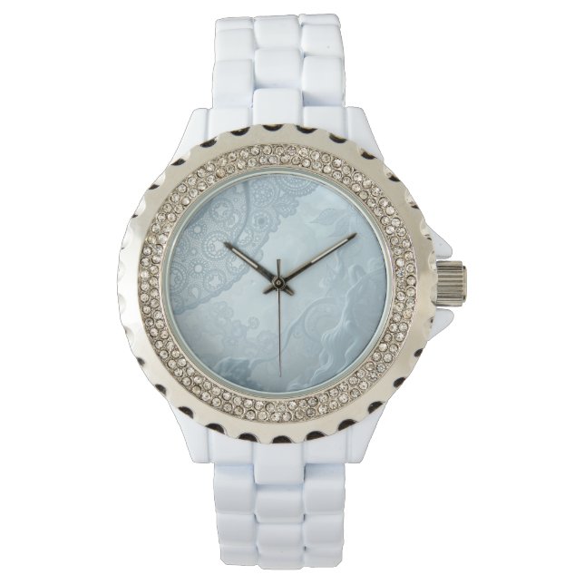 White Snöre Fantasy Wrist Armbandsur (Framsida)