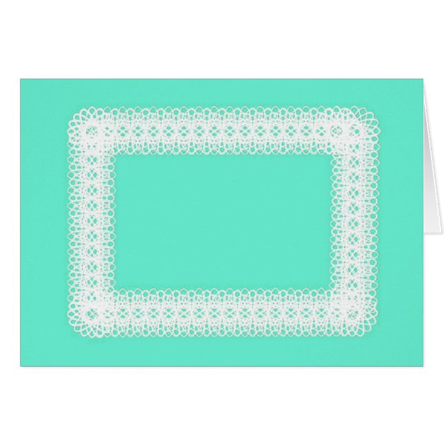 White Snöre on Lime Green-DIY Hälsningskort (Framsidan Horizontal)