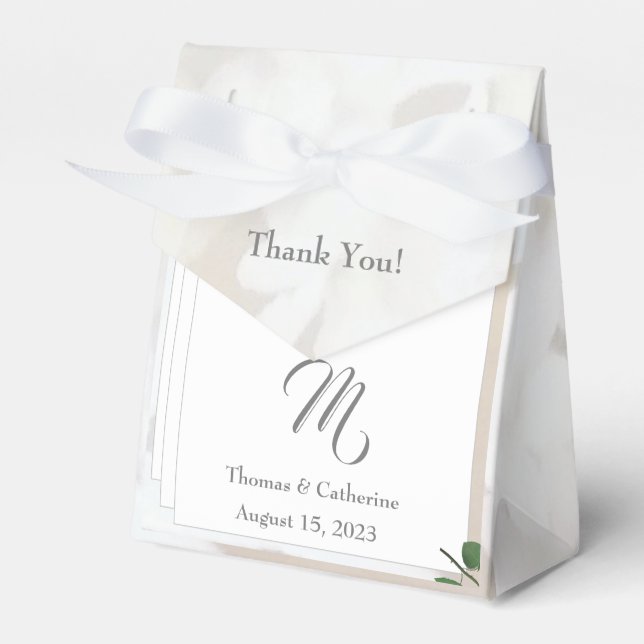 White Snöre & Ro Löv Monogram Presentaskar (Framsidan Sidan)