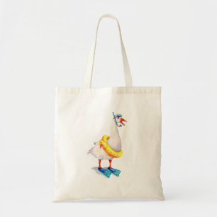 White Snorkeling Goose Tygkasse