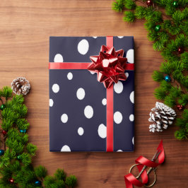 White Snow Dot Pattern Satin Presentpapper