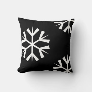 White SNOWFLAKE mönster Kudde