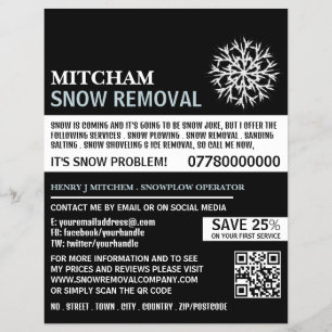 White Snowflake, Snö Removal Company Advertising Reklamblad