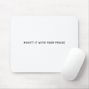 White Social Media Hash Märkre Christian Mouse Pad Musmatta