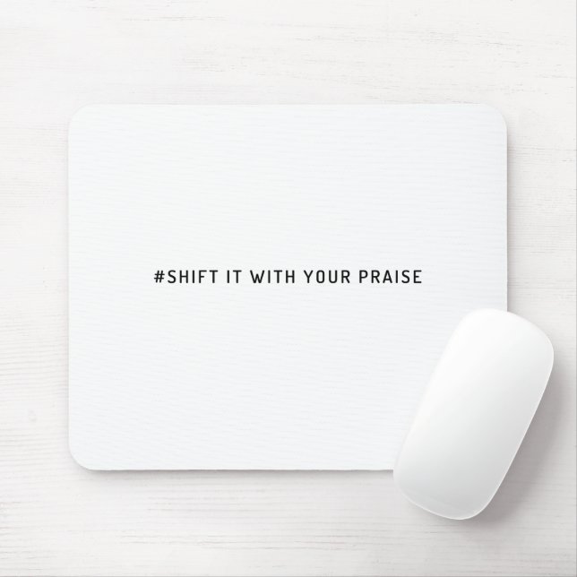 White Social Media Hash Märkre Christian Mouse Pad Musmatta (Med mus)