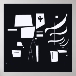 White-Soft and Hard - Kandinsky Poster