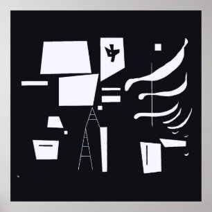 White-Soft and Hard - Kandinsky Poster