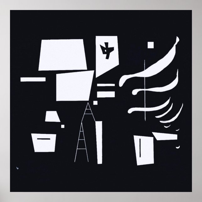 White-Soft and Hard - Kandinsky Poster (Framsidan)