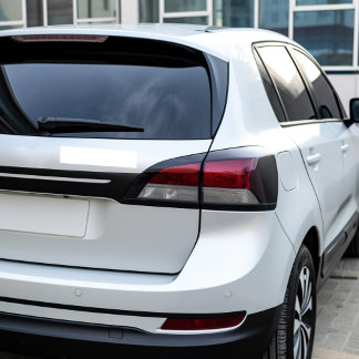 White Solid Färg Bildekal