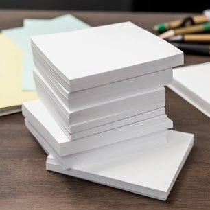 White Solid Färg Post-it Block