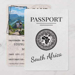White South Afrika Passport Spara Datumet