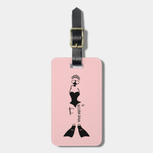 White Space Scuba Diva Bagagebricka