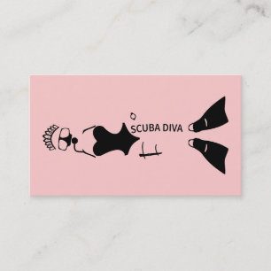 White Space Scuba Diva Visitkort