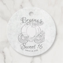 White Sparkling Cinderella Carriage Bröllop Gift