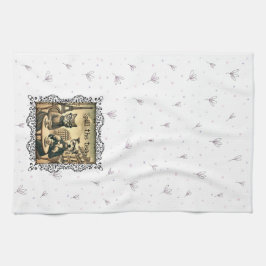 White Spill the Tea Kitchen Towel Kökshandduk