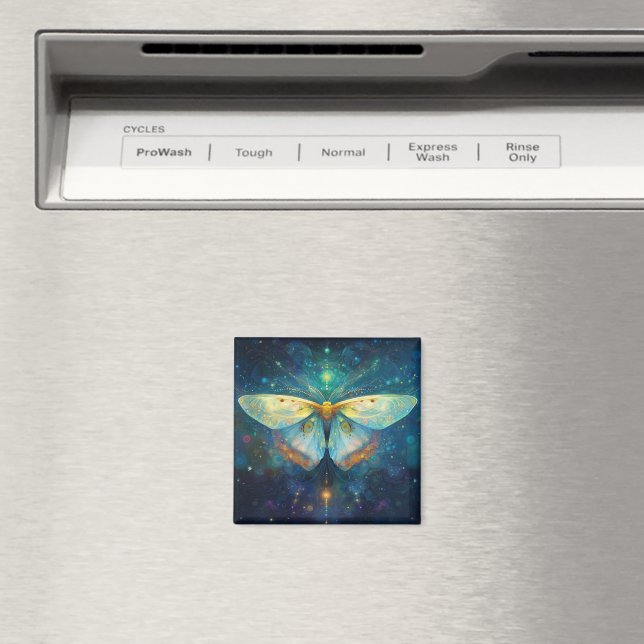 White Spirit Moth Magnet (In Situ (Dishwasher))