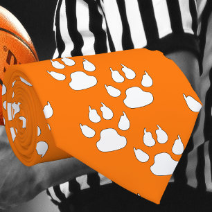 White Sports Mascot KLO Tass på Orange Slips