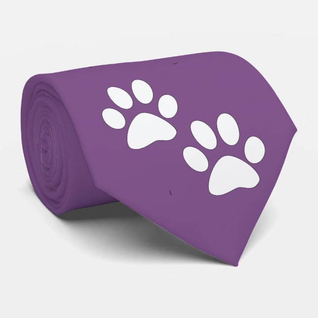 White Sports Mascot Tass avtryck on Lila Slips (Rullad)