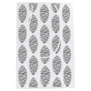 White Spruce Cone Gift Bag