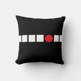 White Square - Red Dot Kudde