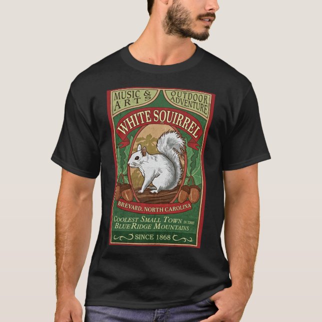 White Squirrel friend funny T Shirt (Framsida)