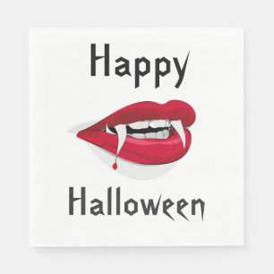 White Standard Luncheon Napkin/Vampire Läppar Pappersservett