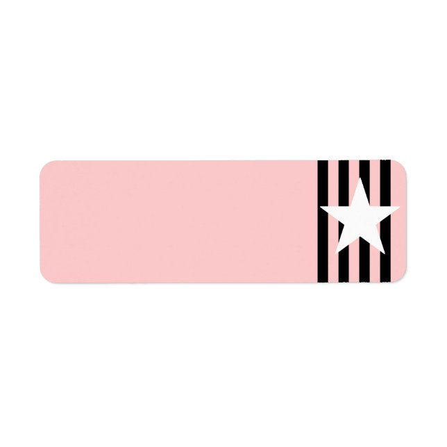 White Star Black Rand-etikett Returadress Etikett (Framsidan)