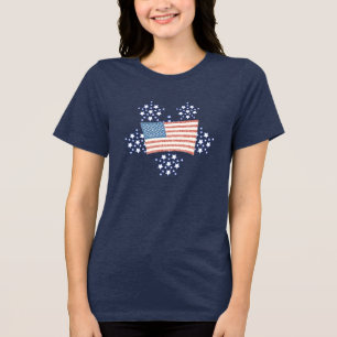 White Star Fire Works och Pointillism Flag T-shirt