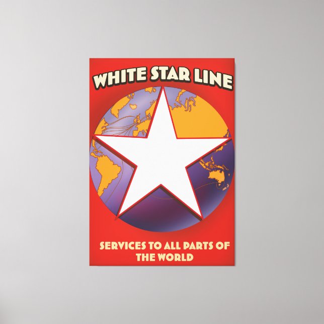 White Star Line Cruise frakt Commercial. Canvas Pr (Framsida)