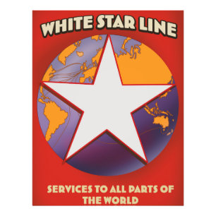 White Star Line Cruise frakt Commercial. Photo Pri Fototryck