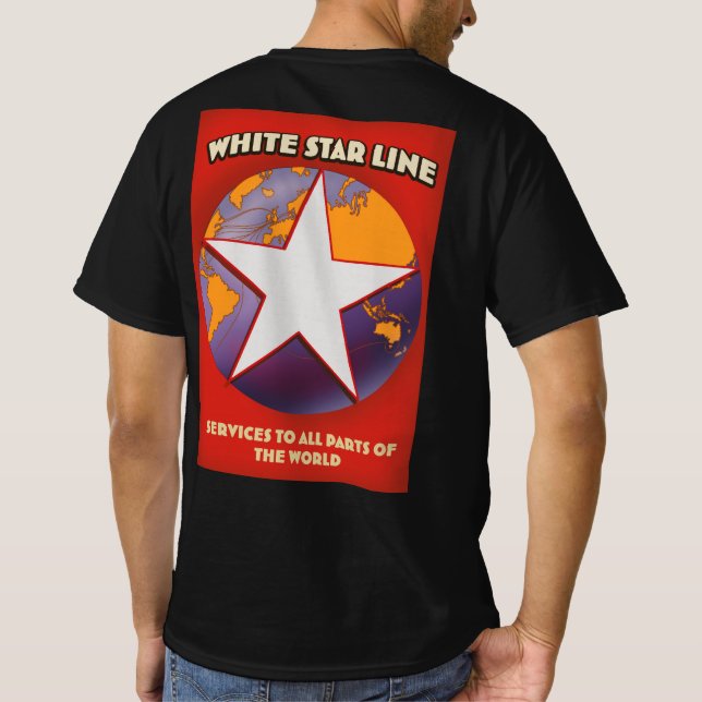 White Star Line Cruise frakt Commercial. T-Shirt (Baksida)