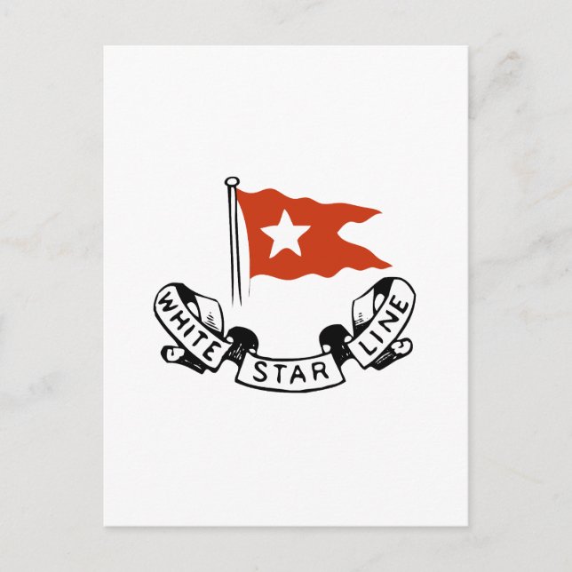 White Star Line-logotyp Vykort (Framsida)