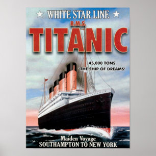 White Star Line RMS Titanic - Drömmarnas Fartyg Poster