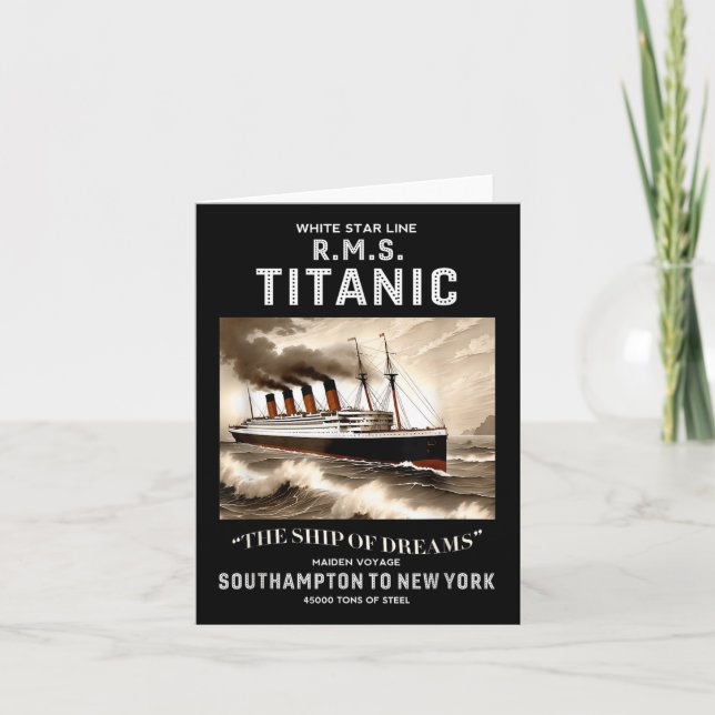 White Star Line Rms Titanic Frakt Boys Kids Manar Kort (Framsida)