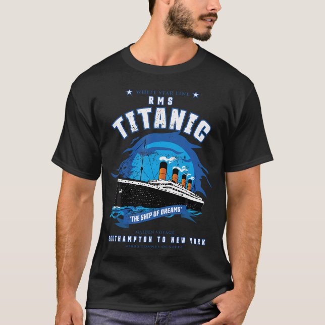 White Star Line rms Titanic Frakten Dreams Gif T Shirt (Framsida)
