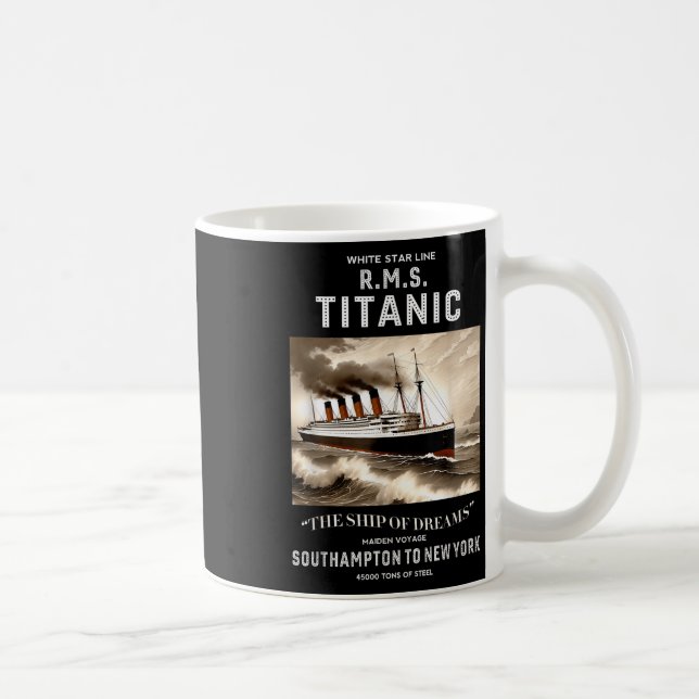 White Star Line Rms Titanic Ship Boys Kids Men  Kaffemugg (Höger)