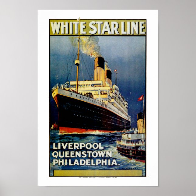 White Star Line till Philadelphia Poster (Framsidan)